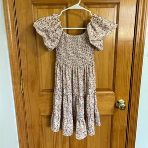 Floral off the shoulder mini dress, size small